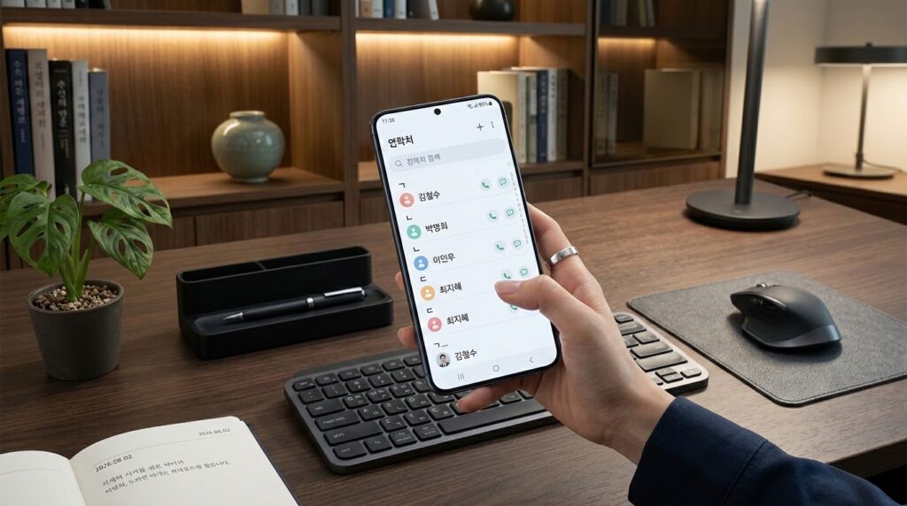 연락처와 앱 완벽 동기화